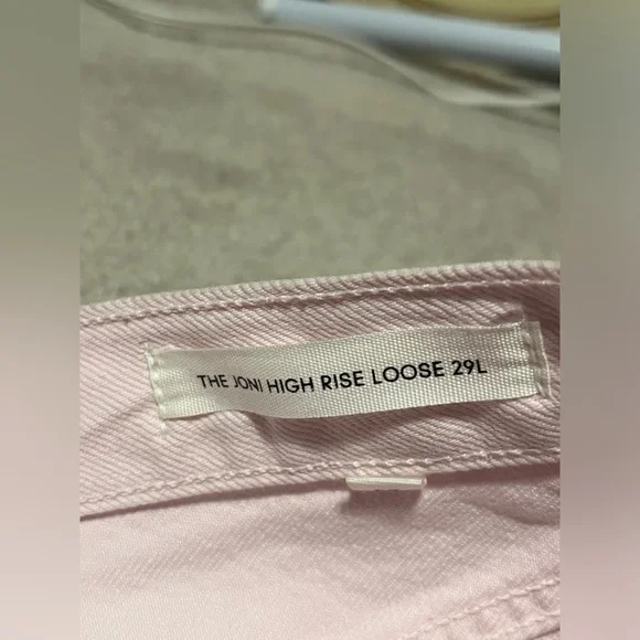 Aritzia x Denim Forum light pink high-waisted wide leg jeans - Picture 8 of 8